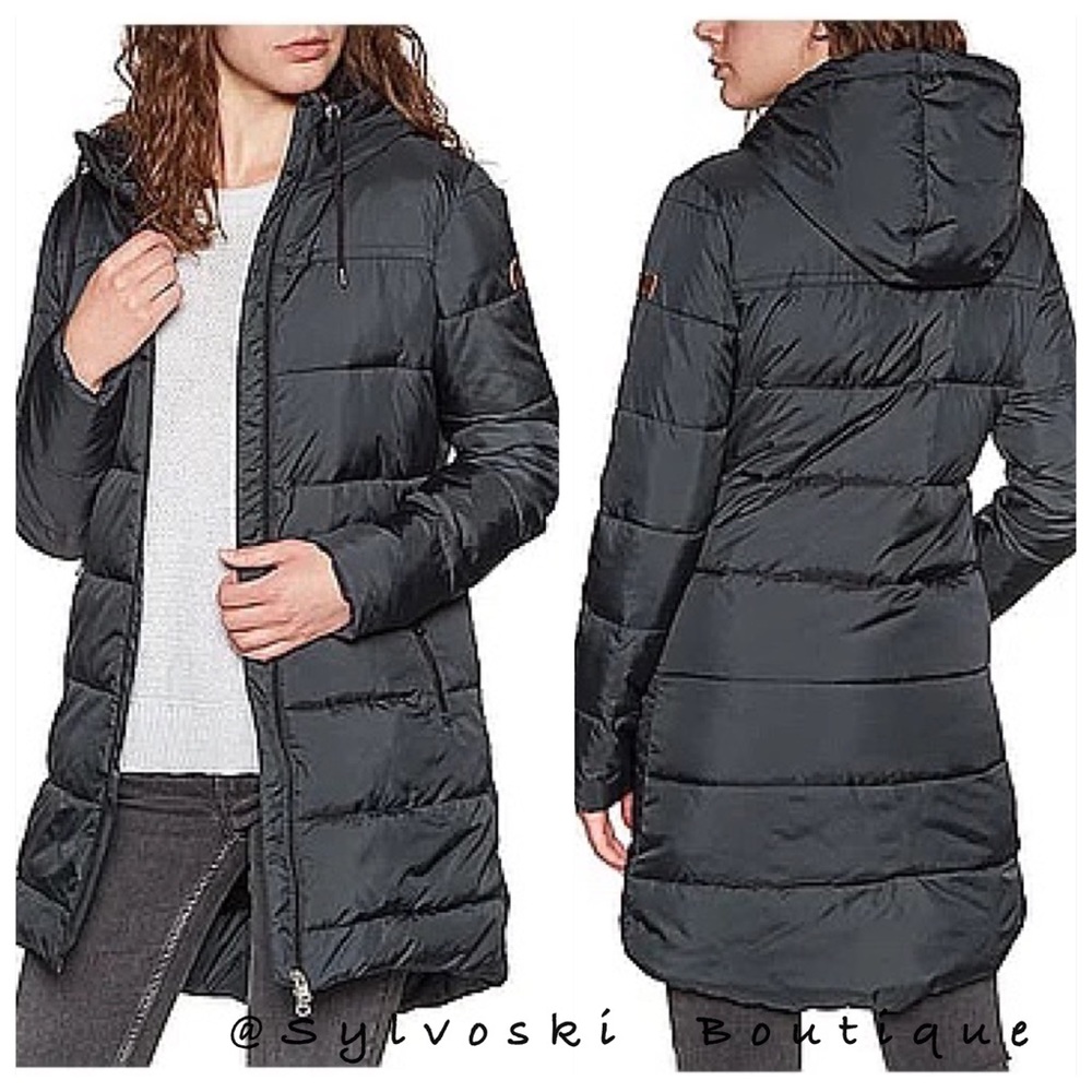 🔥 ROXY Everglade - Longline Hooded Waterproof Puffer Jacket NWT